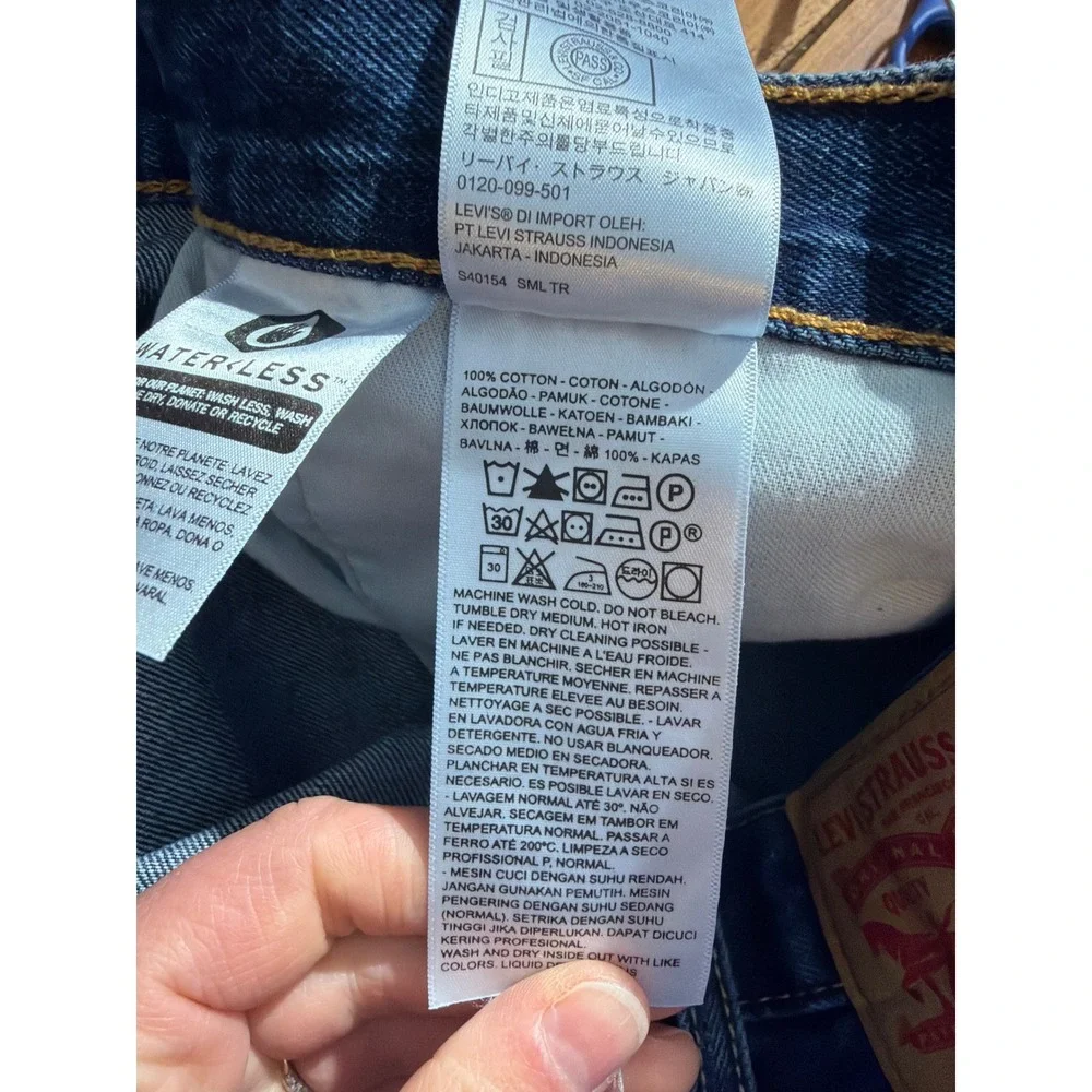 Levi's 550 Jeans Men's 50x28 (Fits 48x28) Blue Denim Relaxed Fit Workwear Casual